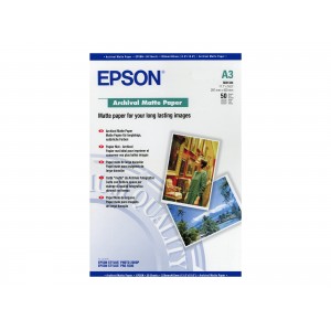 EPSON mat arhivski papir za inkjet tiskalnike, 192 g/m², A3, 50 listov, 1 paket
