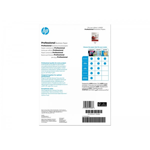 HP Prof Matte LaserJet A4, 200 g/m², 150 listov, papir s certifikatom FSC