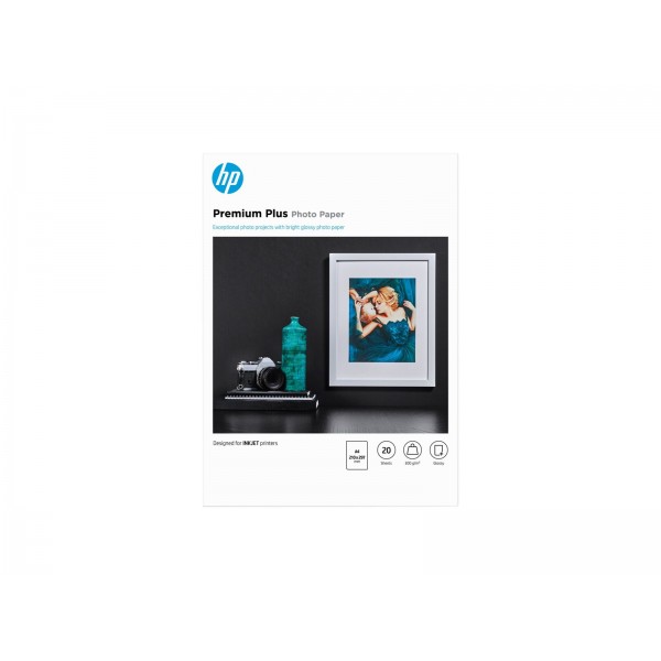 Originalni HP CR672A Premium Plus sijajni fotopapir, bela, 300 g/m2, A4, 20 listov, 1 pakiranje