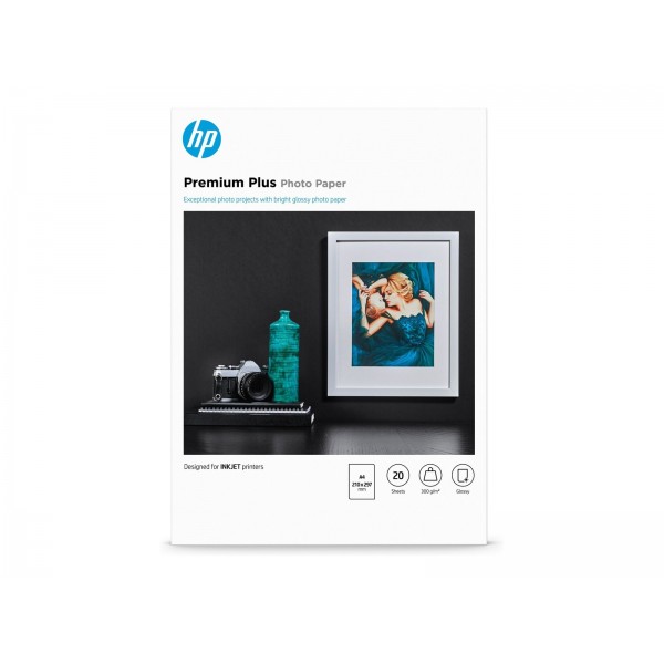 Originalni HP CR672A Premium Plus sijajni fotopapir, bela, 300 g/m2, A4, 20 listov, 1 pakiranje
