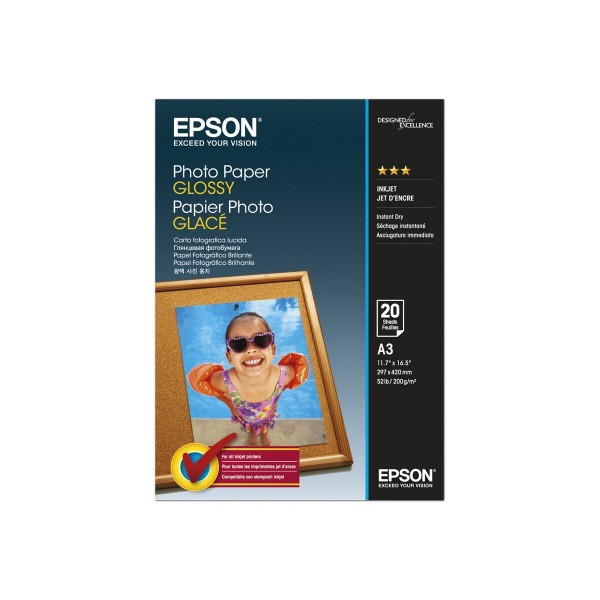 EPSON sijajni fotopapir A3, 20 listov, 1 paket