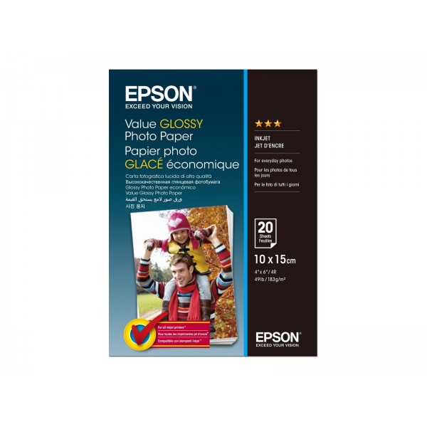 EPSON Value foto papir 10x15 cm, 20 listov
