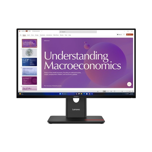 LENOVO ThinkVision T24d-40 LED monitor, 24-palčni, 1920 × 1080 (Full HD) z 120 Hz osveževanjem, priključki HDMI, DisplayPort in USB-C priklopna postaja z 96 W, podpora za verižne povezave (DaisyChain) ter vgrajeni zvočniki. LENOVO ThinkVision T24d-40 LED monitor, 24-palčni, 1920 × 1080 (Full HD) z 120 Hz osveževanjem, priključki HDMI, DisplayPort in USB-C priklopna postaja z 96 W, podpora za verižne povezave (DaisyChain) ter vgrajeni zvočniki.