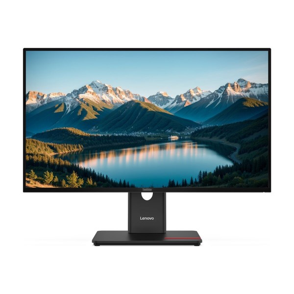 LENOVO ThinkVision T27Q-40 27-palčni IPS QHD zaslon (razmerje 16:9) z osveževanjem 48 Hz, svetilnostjo 350 cd/m2, kontrastnim razmerjem 1500:1 in časom odziva 6 ms; opremljen z 3× USB-A, 1× USB-C, 1× USB-B, HDMI in DisplayPort, nudi 99 % sRGB barvni razpo