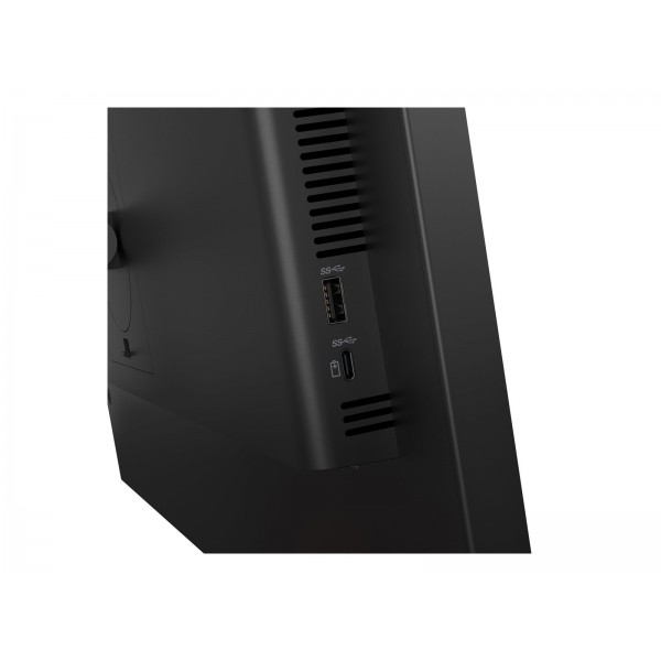 LENOVO ThinkVision T27Q-40 27-palčni IPS QHD zaslon (razmerje 16:9) z osveževanjem 48 Hz, svetilnostjo 350 cd/m2, kontrastnim razmerjem 1500:1 in časom odziva 6 ms; opremljen z 3× USB-A, 1× USB-C, 1× USB-B, HDMI in DisplayPort, nudi 99 % sRGB barvni razpo