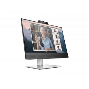 HP E24mv G4 23,8-palčni IPS FHD konferenčni monitor, 16:9, kontrast 1000:1, svetlost 250 cd/m², odzivni čas 5 ms; priključki HDMI, VGA, DisplayPort (DP) in USB-A 3.1; 3-letna garancija.