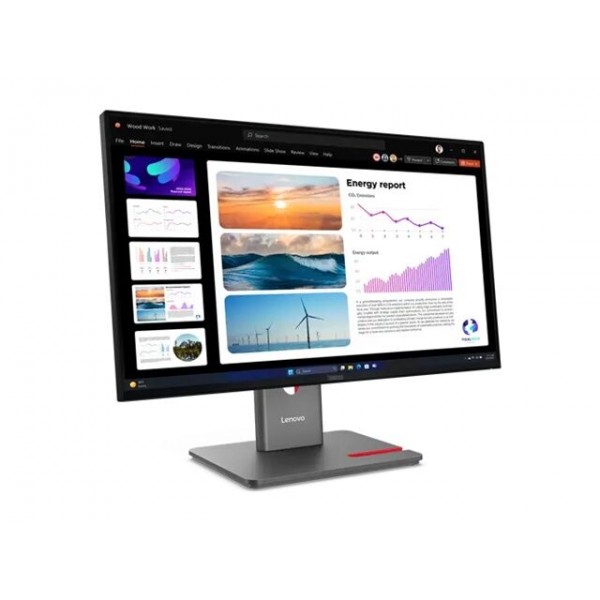 LENOVO ThinkVision P24Q-40 23,8-palčni 2560x1440 IPS 120Hz, Daisy Chain, USB-C z 15 W, tovarniško kalibriran zaslon, EPEAT Gold, TCO10