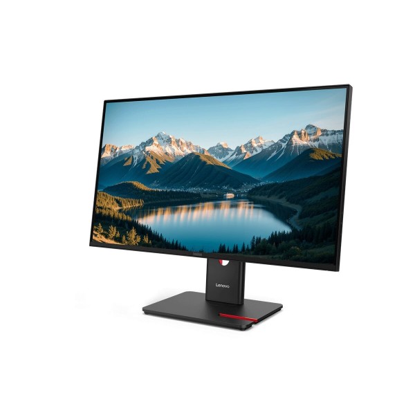 LENOVO ThinkVision T27Q-40 27-palčni IPS QHD zaslon (razmerje 16:9) z osveževanjem 48 Hz, svetilnostjo 350 cd/m2, kontrastnim razmerjem 1500:1 in časom odziva 6 ms; opremljen z 3× USB-A, 1× USB-C, 1× USB-B, HDMI in DisplayPort, nudi 99 % sRGB barvni razpo