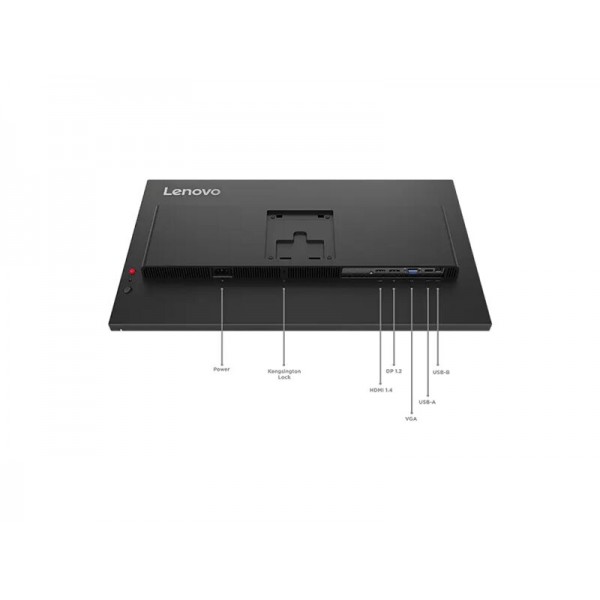 LENOVO ThinkVision T27-40 27-palčni IPS, razmerje 16:9, ločljivost 1920x1080, 100 MHz, 250 cd/m2, kontrast 1500:1, čas odziva 4 ms, 1× HDMI 1.4, 1× DisplayPort 1.2, 1× VGA, USB-hub, 99 % barvnega razpona sRGB, 3 leta garancije
