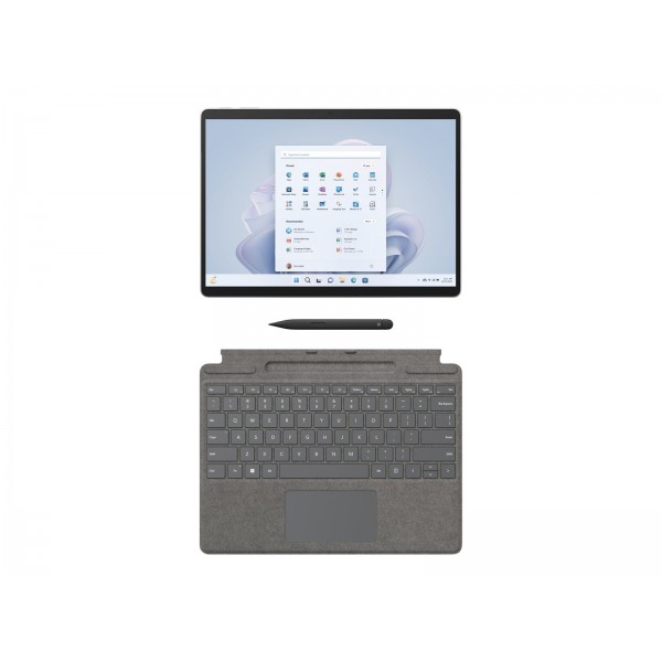 MS Surface Pro 9 5G Snapdragon SQ3, 13-palčni, 8 GB RAM, 256 GB SSD, Windows 11 Pro (W11P) SC, Platinum, postavitve tipkovnice: AT/BE/FR/DE/IT/LU/NL/PL/CH, 1 licenca