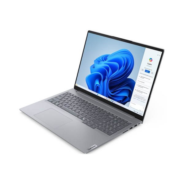 LENOVO ThinkBook 16 G7 — prenosnik z AMD Ryzen 5 7535HS, 16" WUXGA zaslon, 16 GB RAM, 512 GB SSD, UMA (integrirana) grafika, Windows 11 Home, Arctic Grey, 3-letna garancija