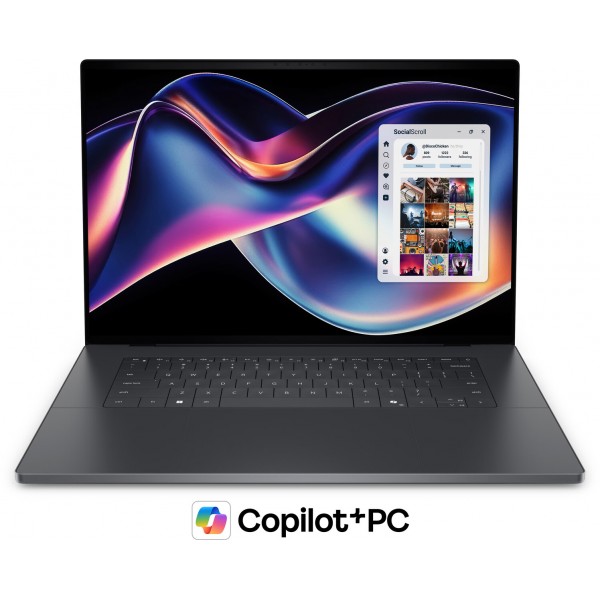 Prenosnik DELL XPS 16 DA16260, Intel Core Ultra X7 358H, 16-palčni zaslon na dotik, 32 GB RAM, 1 TB SSD, grafika Intel Arc, Windows 11 Pro s Copilot+, Graphite