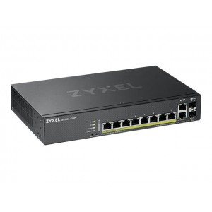 ZYXEL GS2220-10HP za EU regijo, 8-portni GbE L2 PoE switch (omrežni preklopnik) z GbE uplinkom, vključno z 1-letno licenco NCC Pro Pack.