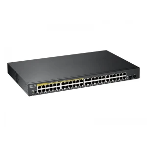 ZYXEL Zyxel GS1900-48HP v2, 48-portni GbE L2 Smart switch (omrežni preklopnik), 170 W, za vgradnjo v rack