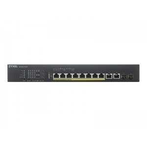 ZYXEL XS1930-12HP 8-portni večgigabitni pametno upravljan PoE switch (omrežni preklopnik) z močjo 375 W, podpora 802.3BT, 2 x 10GbE in 2 x SFP+ uplink.