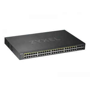ZYXEL GS1920-48HPv2, 52-portni pametno upravljan PoE switch (omrežni preklopnik) z 48x Gigabit bakrenimi PoE porti in 4x Gigabit combo priključki.