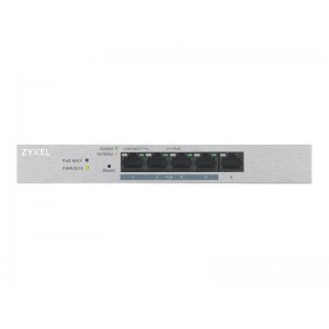 ZYXEL GS1200-5HPv2 5-portni Gigabit PoE+ Web/Smart upravljan namizni switch (omrežni preklopnik), 4x PoE+ 60 W, brez ventilatorja, podpora LACP, IGMP in VLAN