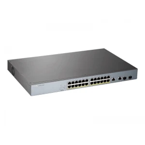 ZYXEL GS1350-26HP 26-vratni upravljan PoE switch (omrežni preklopnik) za CCTV z daljšim dosegom, 375 W
