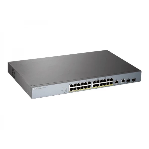 ZYXEL GS1350-26HP 26-vratni upravljan PoE switch (omrežni preklopnik) za CCTV z daljšim dosegom, 375 W