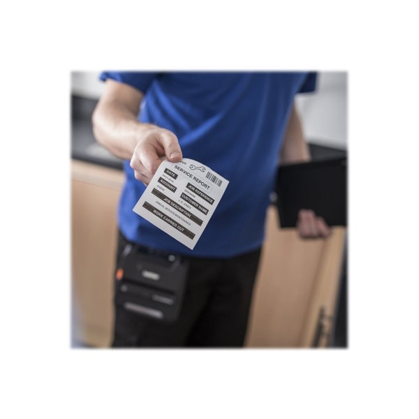 BROTHER RuggedJet RJ-4250WB etiketni tiskalnik z robustno zasnovo, direktnim termičnim tiskanjem, za rolo 113 mm, ločljivost 203 dpi, hitrost 127 mm/s, vmesniki USB 2.0, Wi-Fi, NFC in Bluetooth 4.2