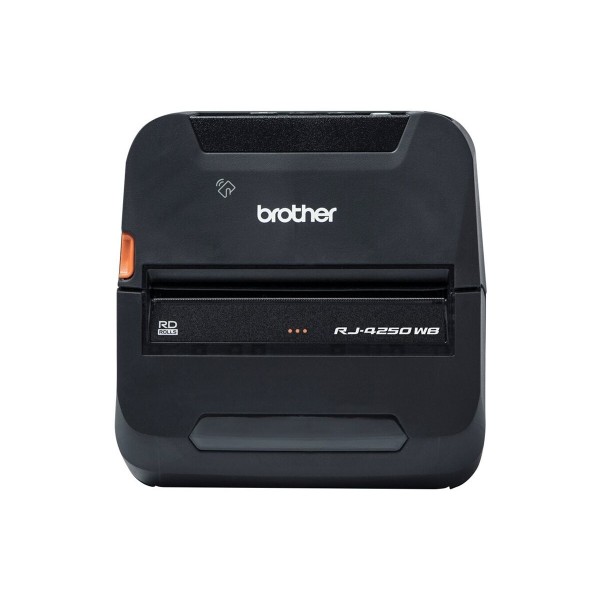BROTHER RuggedJet RJ-4250WB etiketni tiskalnik z robustno zasnovo, direktnim termičnim tiskanjem, za rolo 113 mm, ločljivost 203 dpi, hitrost 127 mm/s, vmesniki USB 2.0, Wi-Fi, NFC in Bluetooth 4.2