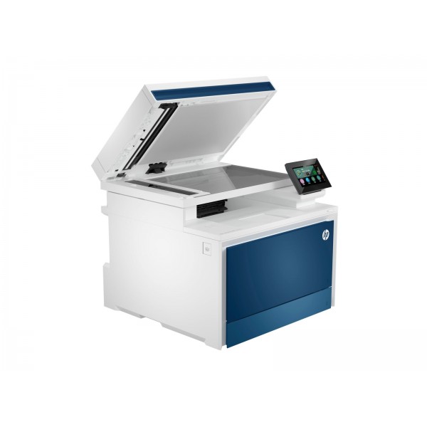 HP Color LaserJet Pro MFP 4302fdw, barvni laserski večfunkcijski A4 tiskalnik, tiskanje 33 strani/min, kopiranje 33 strani/min, kapaciteta 300 listov, vmesniki USB, LAN, Wi-Fi in Bluetooth.