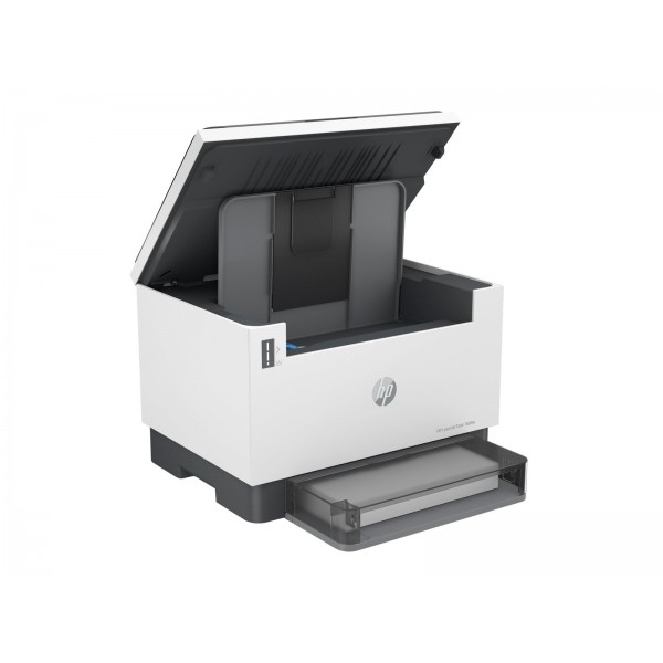 HP LaserJet Tank MFP 1604w — večfunkcijska mono (črno-bela) laserska naprava A4 (216 × 297 mm), kopiranje 14 ppm, tiskanje 22 ppm, papirni pladenj 150 listov, USB 2.0, LAN, Wi-Fi, Bluetooth.
