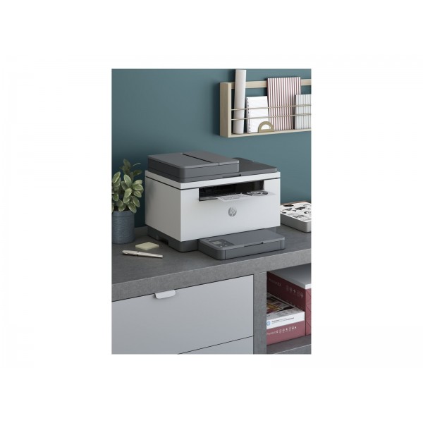 HP LaserJet MFP M234sdn, enobarvna laserska večfunkcijska naprava formata Legal, hitrost tiskanja 30 ppm, hitrost kopiranja 29 ppm, kapaciteta papirja 150 listov, povezava USB in LAN, barva Basalt.