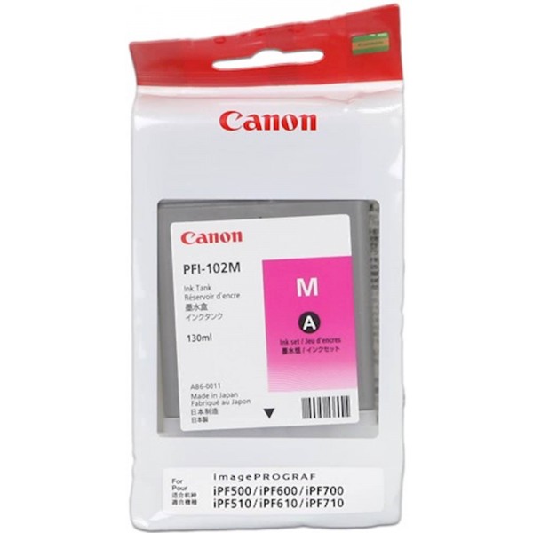 ČRNILO CANON PFI-102 MAGENTA ZA IPF500/600/700/510/610/710  130ml