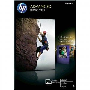 PAPIR HP ADVANCED GLOSSY PHOTO 10x15, 25 LISTOV, 250g/m2