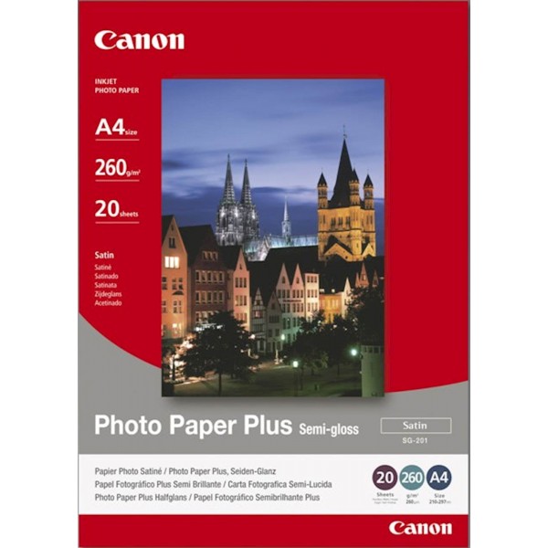 Papir CANON SG-201 A4; A4 / semi gloss / 260gsm / 20 listov