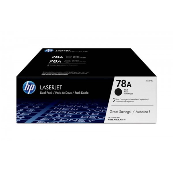 TONER HP 78A ČRN DVOJNO PAKIRANJE ZA P1560 ZA 2X 2.100 STRANI