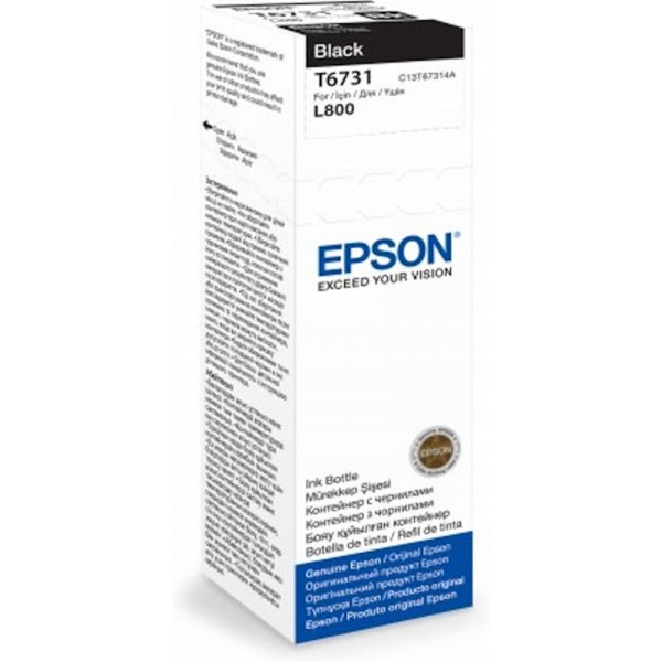 ČRNILO EPSON ČRNO 673 STEKLENIČKA ZA L800, L805, L810, L850, L1800 70ml