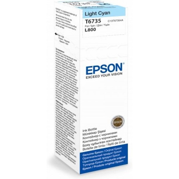 ČRNILO EPSON SVETLA CYAN 673 STEKLENIČKA ZA L800, L805, L810, L850, L1800 70ml