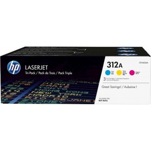 TONER HP 312A CYAN, MAGENTA, RUMENA TRI PACK ZA LJ PRO MFP M476DN/DW ZA 3 X 2.700 STRANI