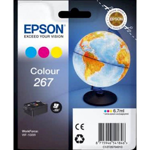 ČRNILO EPSON BARVNO 267 ZA WF-100W ZA 200 STRANI 6,7ml
