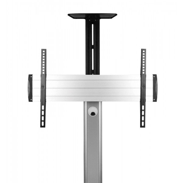 Multimedijski voziček 37''-86'' MANHATTAN, 50kg, naklon +5° do -12°, sive barve