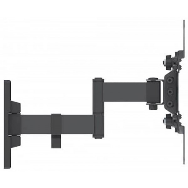 Stenski nosilec roka 13''-42'' MANHATTAN, 20kg, tro sklepni, naklon +5° do -12°, črne barve