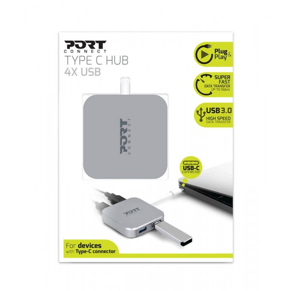 PORT USB-C 4 portni žični razdelilec