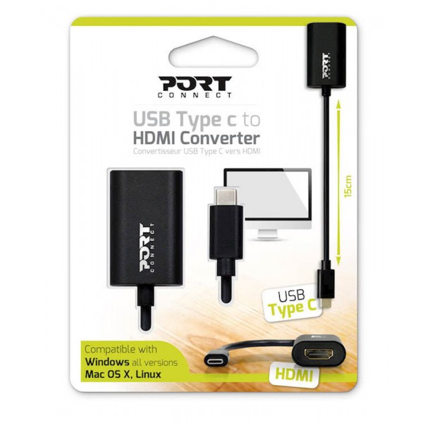 Pretvornik PORT USB-C v HDMI, resolucija: 4096 x 2160 Pretvornik PORT USB-C v HDMI, resolucija: 4096 x 2160