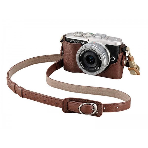 Ovitek usnjen OLYMPUS CS-45B rjav za serijo PEN E-PL7, E-PL8 in E-PL9