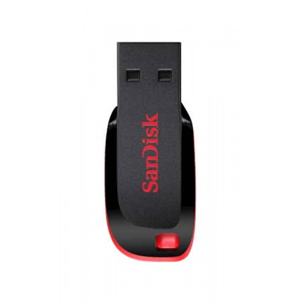 USB DISK SANDISK 32GB CRUZER BLADE, 2.0, črno-rdeč, brez pokrovčka