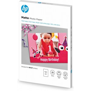 PAPIR HP INK MATTE PHOTO 10x15cm 25 LISTOV 180g/m2