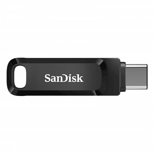 USB C & USB disk SanDisk 256GB Ultra Dual GO, 3.2, 400 MB/s, črn