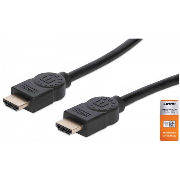 HDMI kabel z Ethernetom 1,8 m črn MANHATTAN