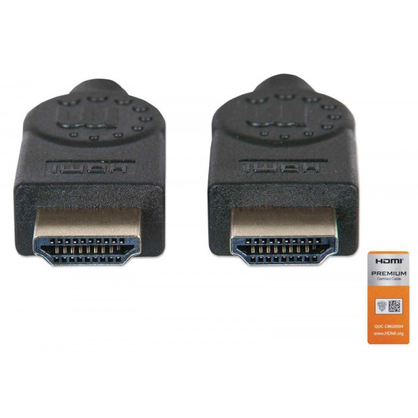 HDMI kabel z Ethernetom 1,8 m črn MANHATTAN