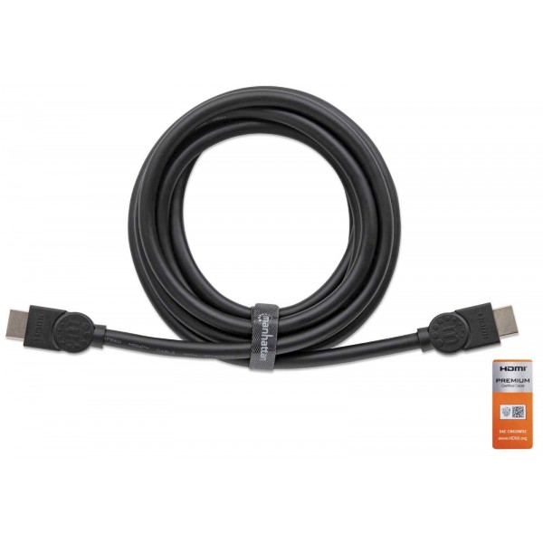 HDMI kabel z Ethernetom 1,8 m črn MANHATTAN