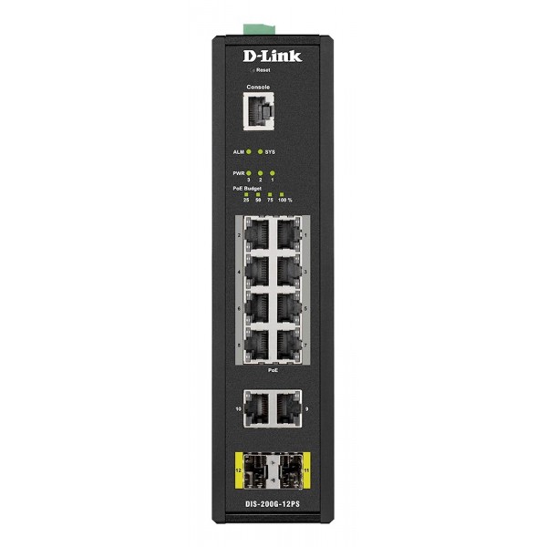 Mrežno stikalo D-link industrijsko DIS-200G-12PS Mrežno stikalo D-link industrijsko DIS-200G-12PS