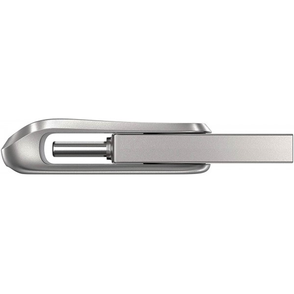 USB C & USB DISK SanDisk 32GB Ultra Dual LUXE, 3.1, srebrn, kovinski, branje do 150MB/s