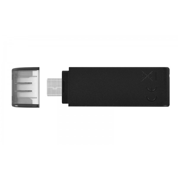 USB C DISK Kingston 64GB DT70, 3.2 Gen1, plastičen, s pokrovčkom
